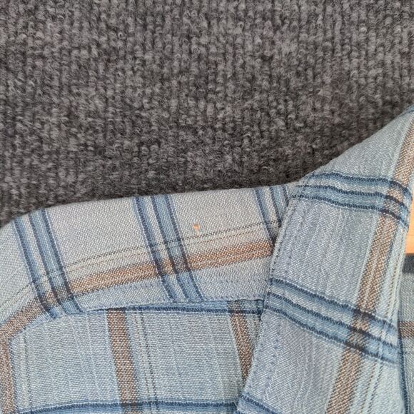 Patagonia Mens Button-Up Shirt Blue Plaid Small Organic Cotton Chest Pocket - Picture 4 of 13